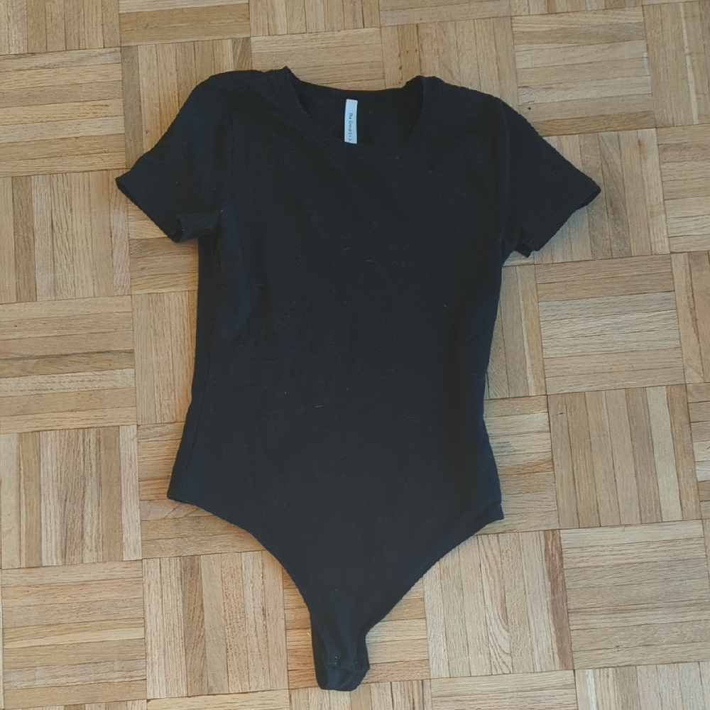 The Group Babaton Black T-Shirt Thong Bodysuit